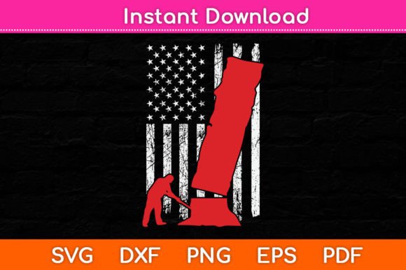 American Flag 4th of July Arborist Svg