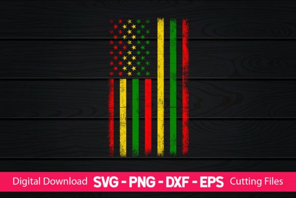 American Flag Black History Month Graphics and Crafts