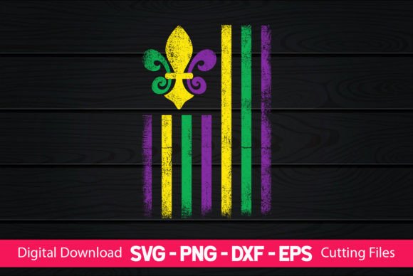 American Flag Mardi Gras Graphics