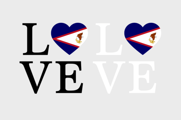 American Samoa Flag, Love American Samoa – Graphics and Crafts