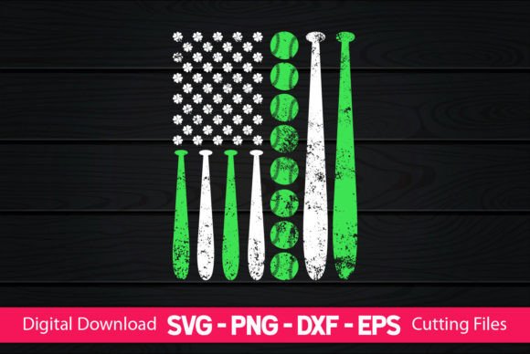 Baseball St Patricks Day American Flag Graphics
