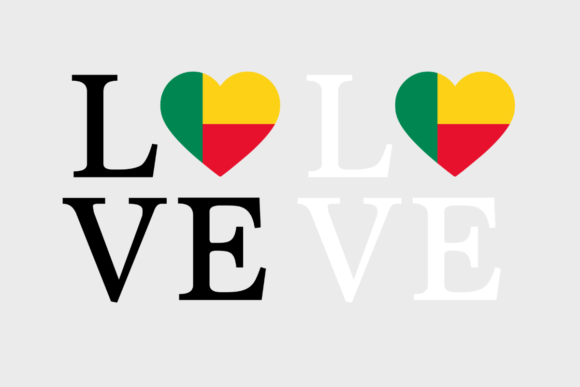 Benin Flag, Love Benin SVG PNG