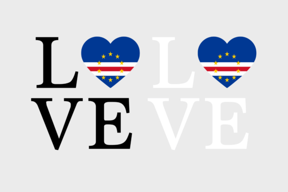 Cape Verde Flag, Love Cape Verde SVG PNG