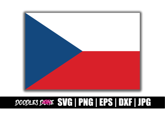 Czech Republic Flag SVG for Crafts and Graphics