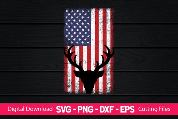 Deer Hunting American Flag Whitetail Buc: Graphics and Crafts for Real Projects