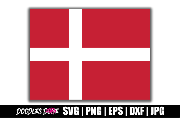 Denmark Flag SVG for Graphics and Crafts