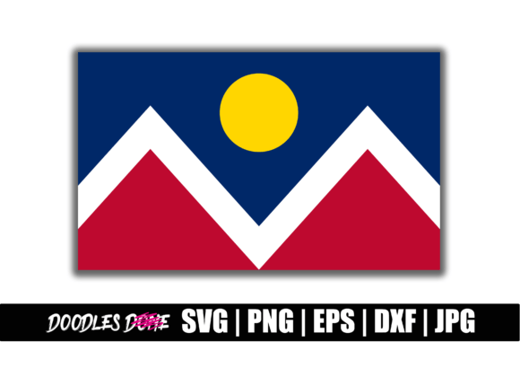 Denver Colorado Flag SVG for Crafts and Graphics