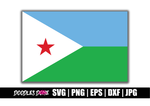 Djibouti Flag SVG: Graphics for Crafts and Content
