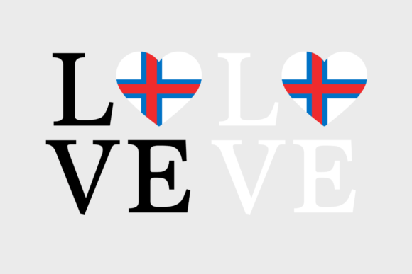 Faroe Islands Flag, Love Faroe Islands
