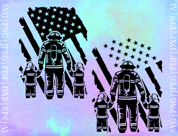 Firefighter Dad Flag SVG: Graphics and Crafts