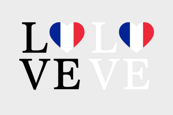 France Flag, Love France, SVG PNG Graphics