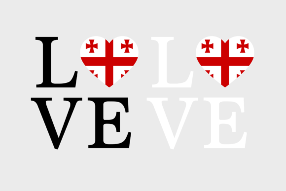 Georgia Flag, Love Georgia, SVG PNG