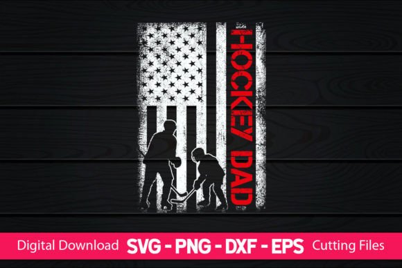 Hockey Dad American Flag