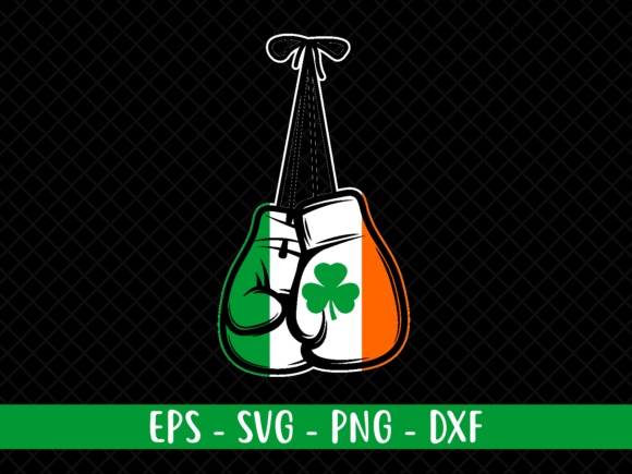 Ireland Flag Shamrock Boxing Glove Graphics