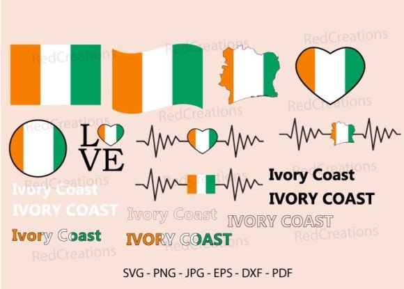 Ivory Coast Flag Svg, Graphics & Crafts
