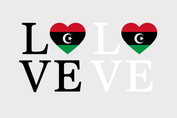 Libya Flag, Love Libya SVG PNG: Graphics and Crafts for Branding