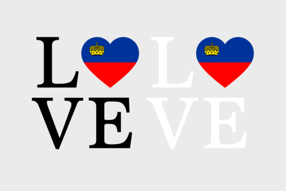 Liechtenstein Flag, Love Liechtenstein Graphics and Crafts