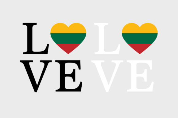 Lithuania Flag, Love Lithuania, SVG PNG
