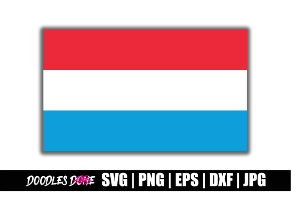 Luxembourg Flag SVG for Crafts and Graphics