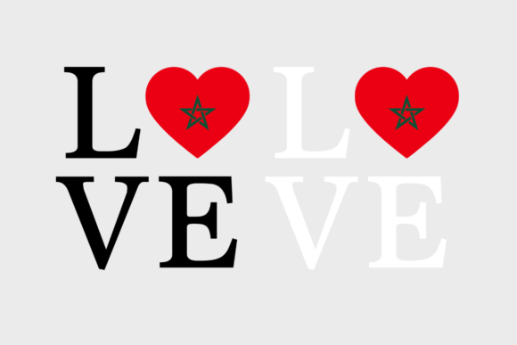 Morocco Flag, Love Morocco SVG PNG