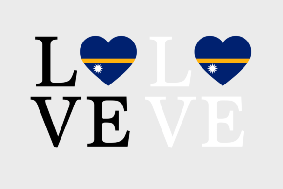 Nauru Flag, Love Nauru SVG PNG