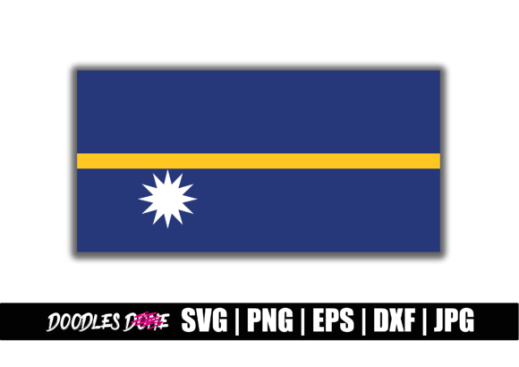 Nauru Flag SVG for Graphics and Crafts