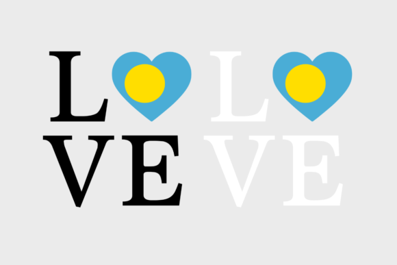 Palau Flag Graphics for Crafts