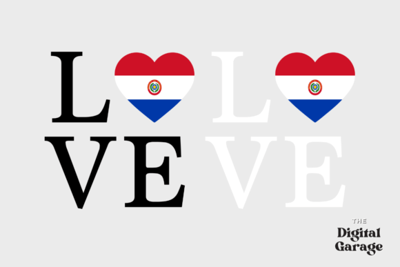 Paraguay Flag, Love Paraguay, SVG PNG