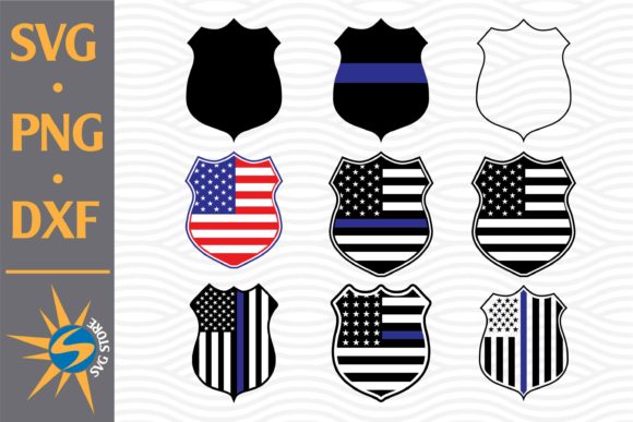 Police Shield, Police Shield US Flag