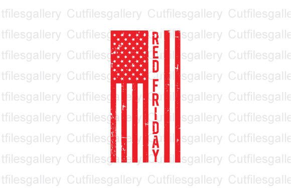 Red Friday Flag SVG: Graphics for Crafts & Small Business