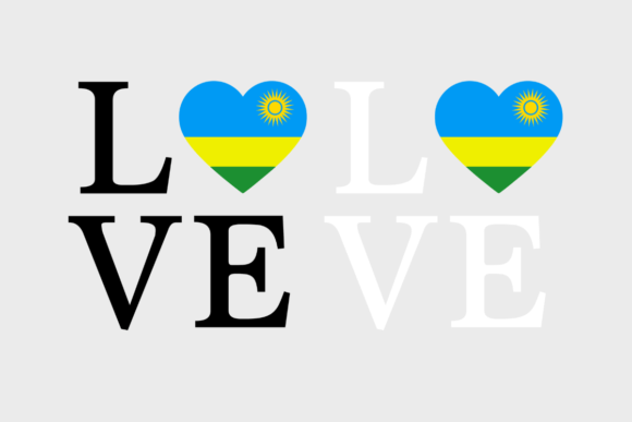Rwanda Flag, Love Rwanda SVG PNG