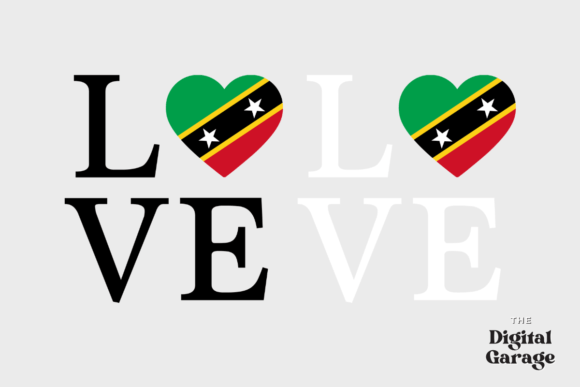 Saint Kitts Flag, Love Saint Kitts, SVG Graphics
