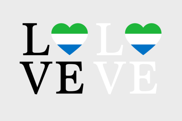 Sierra Leone Flag, Love Sierra Leone SVG: Graphics and Crafts for Real Publishing