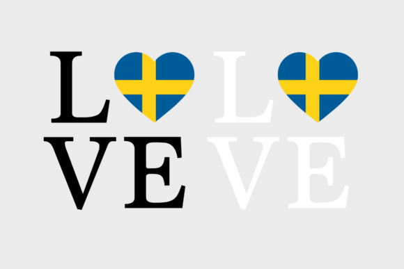 Sweden Flag, Love Sweden, SVG PNG
