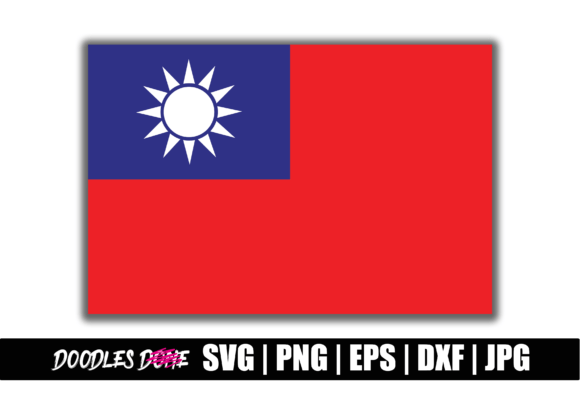 Taiwan Flag SVG for Crafts and Graphics