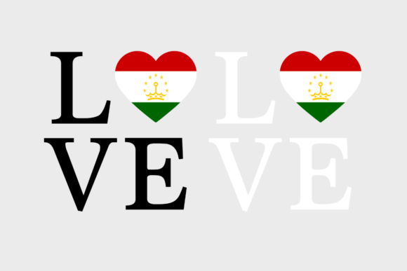 Tajikistan Flag, Love Tajikistan, SVG