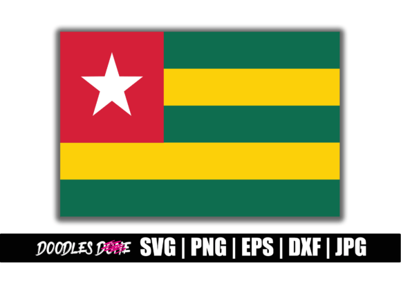 Togo Flag SVG for Graphics and Crafts