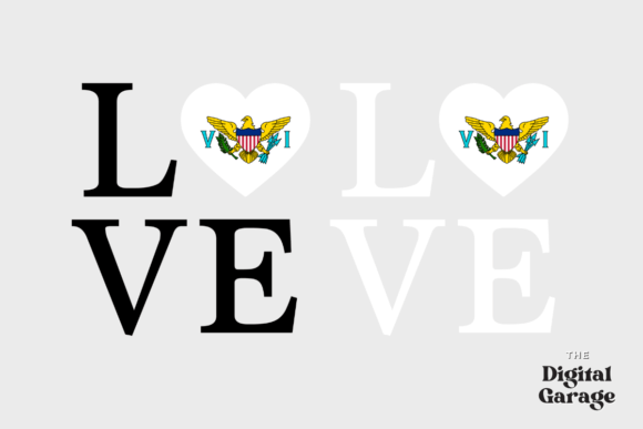 US Virgin Islands Flag, Love US Virgin Graphics