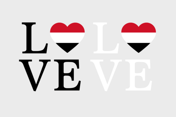 Yemen Flag, Love Yemen SVG PNG: Graphics and Crafts for Digital Publishing